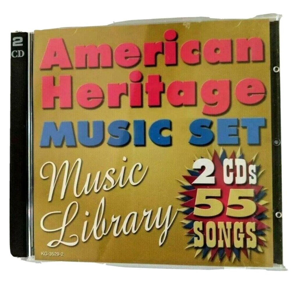 American Heritage Music Set 2-CD Library With 55 Classic Folk & Western Songs